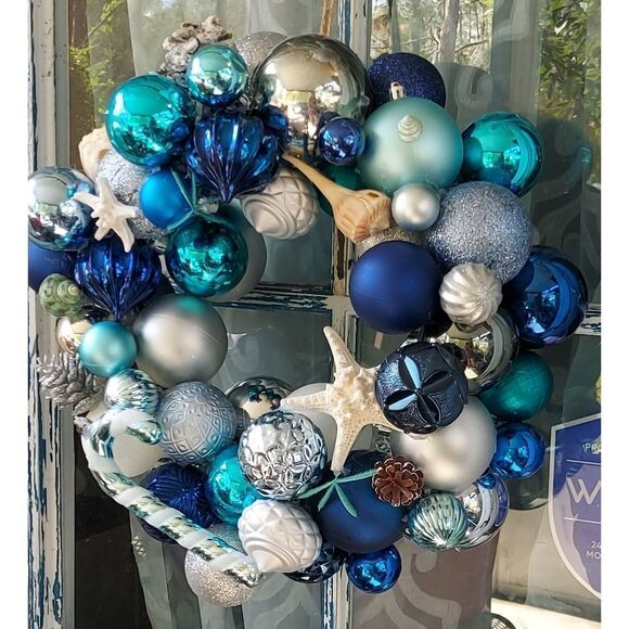 Handmade Coastal Nautical Christmas Wreaths - Picture 3 of 14